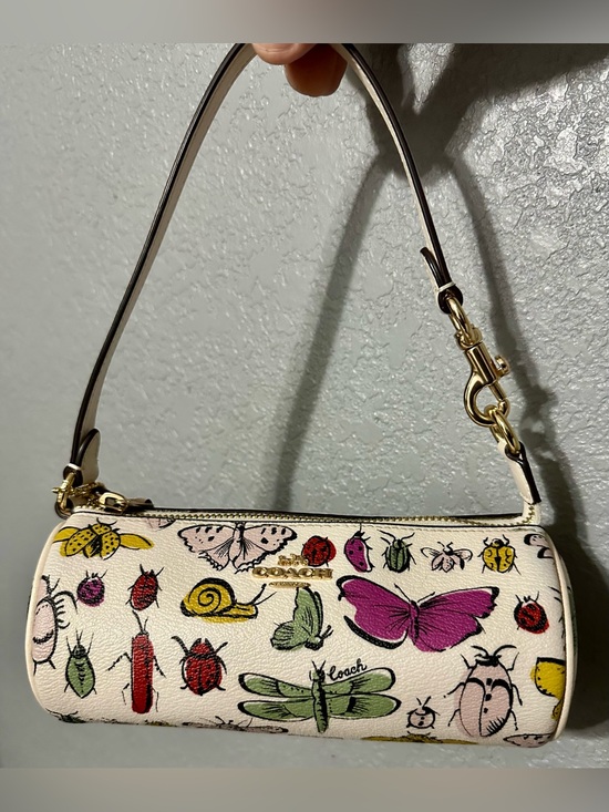 Coach Handbags - Coach Coated Canvas Nolita Barrel Bag With Creature Print CR831 Chalk Multi